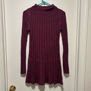 Anthropologie maroon sweater dress size small Rosie neira long sleeve winter
